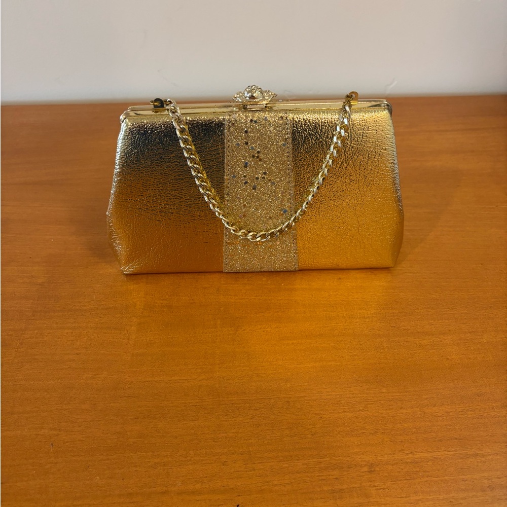 Vintage Bell Purses of California Gold Chain Clutch – Made in USA